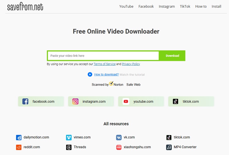 Cách tải video TikTok không có logo chất lượng trên website Savefrom.net